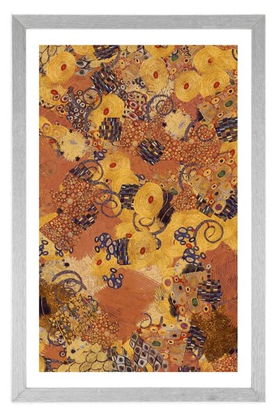 Plakat s paspartuom apstrakcija inspirirana G. Klimtom