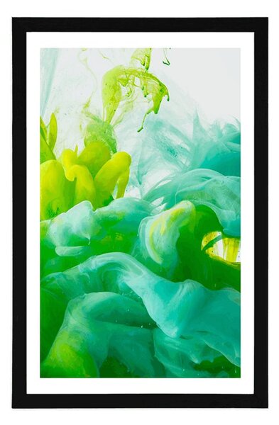 Plakat s paspartuom tinta u nijansama zelene