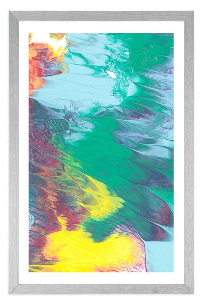 Plakat s paspartuom apstrakcija u pastelnim bojama