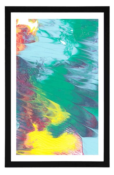 Plakat s paspartuom apstrakcija u pastelnim bojama