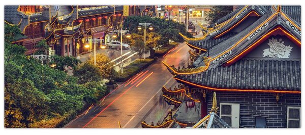 Slika - Qintai Road, Chengdu, Kitajska (120x50 cm)