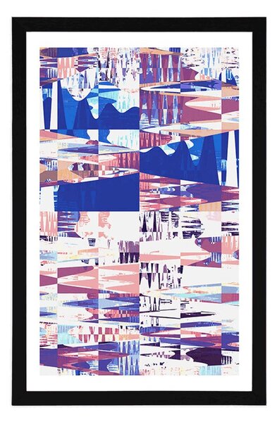 Plakat s paspartuom geometrijski likovi