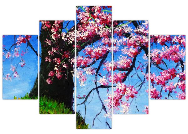 Podoba naslikanega češnjevega cveta (150x105 cm)