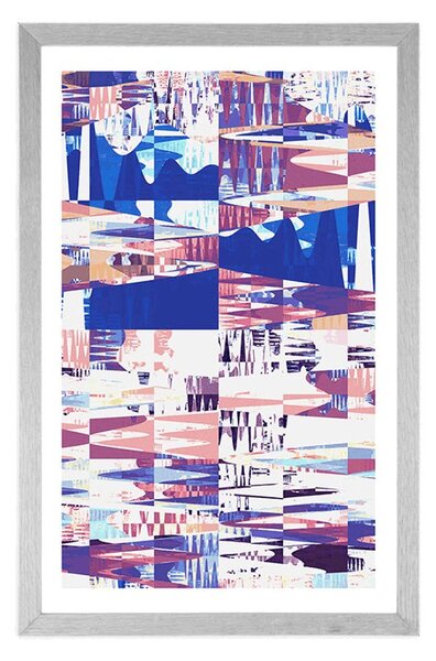 Plakat s paspartuom geometrijski likovi