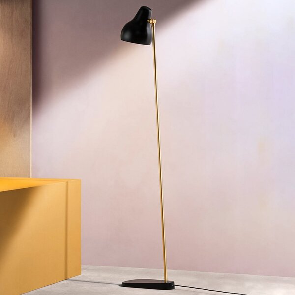 Podne Lampa Louis Poulsen, VL38, prigušiv, Crno, Dnevna soba, Metal, Dizajn