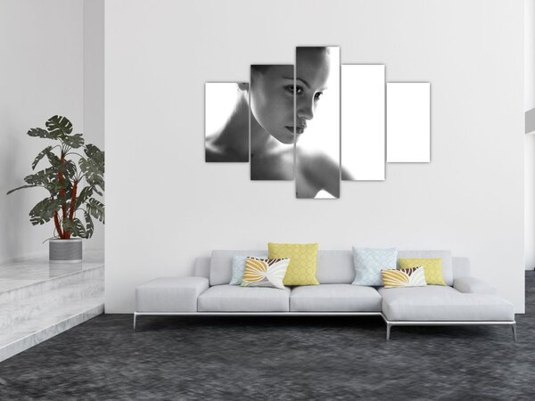 Slika - Črno-beli portret ženske (150x105 cm)