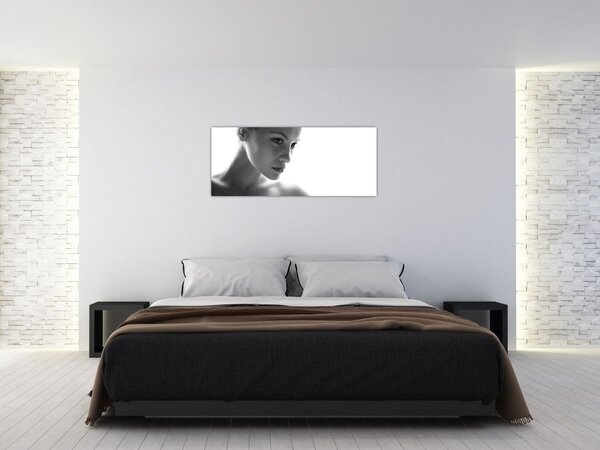 Slika - Črno-beli portret ženske (120x50 cm)
