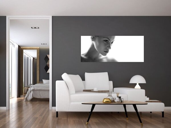 Slika - Črno-beli portret ženske (120x50 cm)