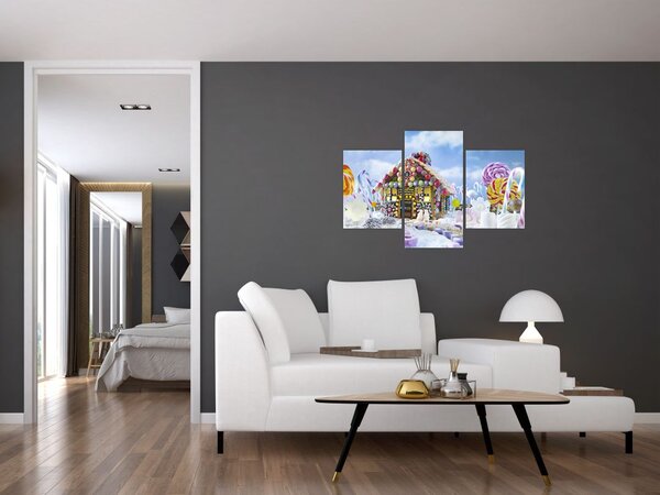 Slika - Hiška iz medenjakov (90x60 cm)