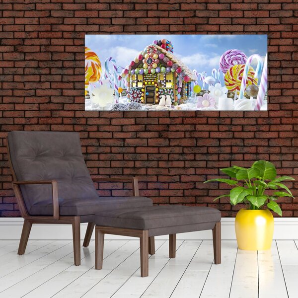 Slika - Hiška iz medenjakov (120x50 cm)