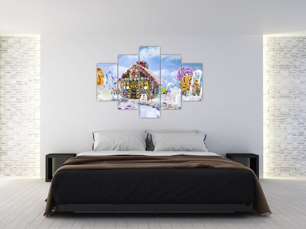 Slika - Hiška iz medenjakov (150x105 cm)