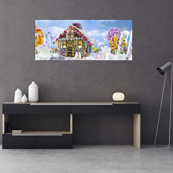 Slika - Hiška iz medenjakov (120x50 cm)
