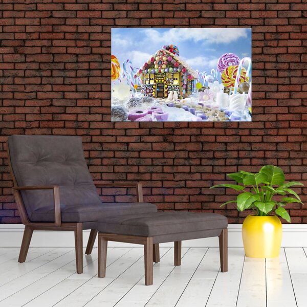 Slika - Hiška iz medenjakov (90x60 cm)