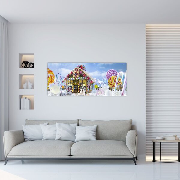 Slika - Hiška iz medenjakov (120x50 cm)