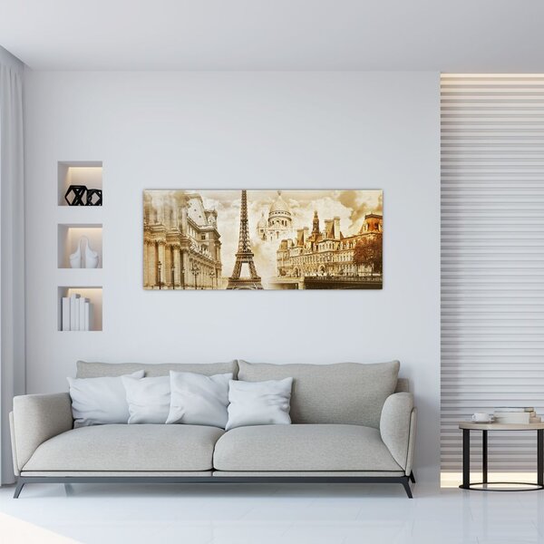 Slika - Pariški spomeniki (120x50 cm)