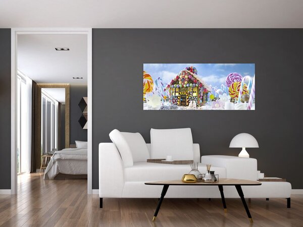 Slika - Hiška iz medenjakov (120x50 cm)