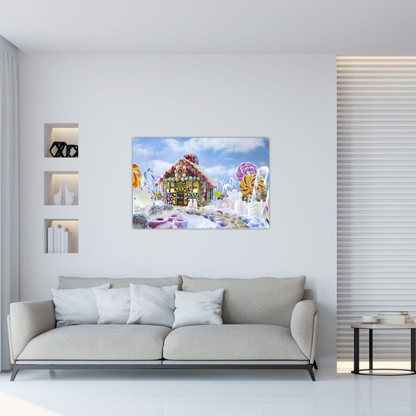 Slika - Hiška iz medenjakov (90x60 cm)