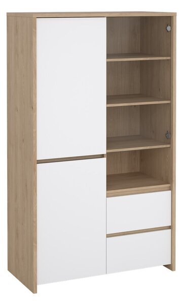 Bijela/u prirodnoj boji vitrina u dekoru hrasta 100x170x48 cm Next – Tvilum