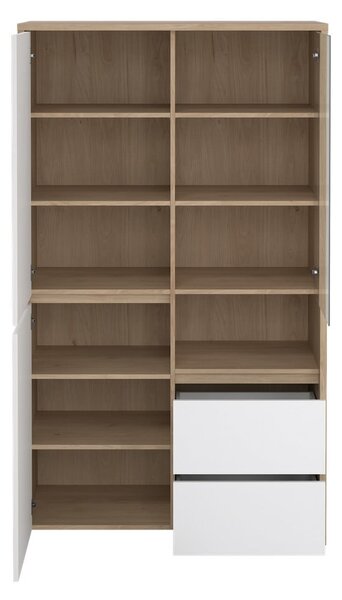 Bijela/u prirodnoj boji vitrina u dekoru hrasta 100x170x48 cm Next – Tvilum