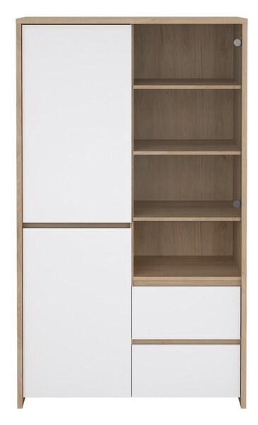 Bijela/u prirodnoj boji vitrina u dekoru hrasta 100x170x48 cm Next – Tvilum