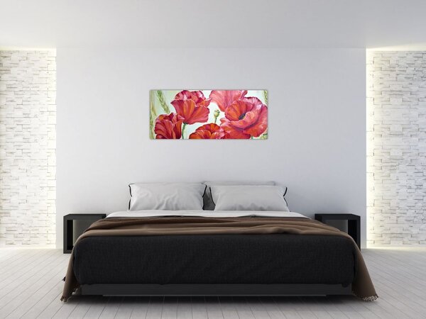 Slika - Cvetovi maka (120x50 cm)