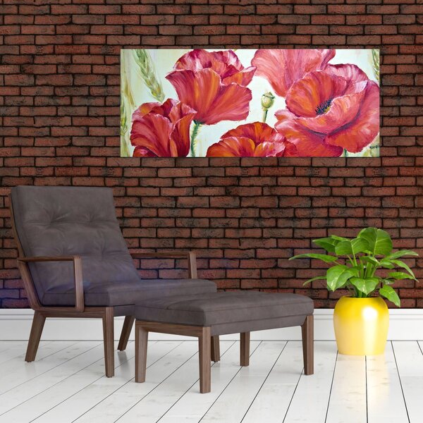 Slika - Cvetovi maka (120x50 cm)