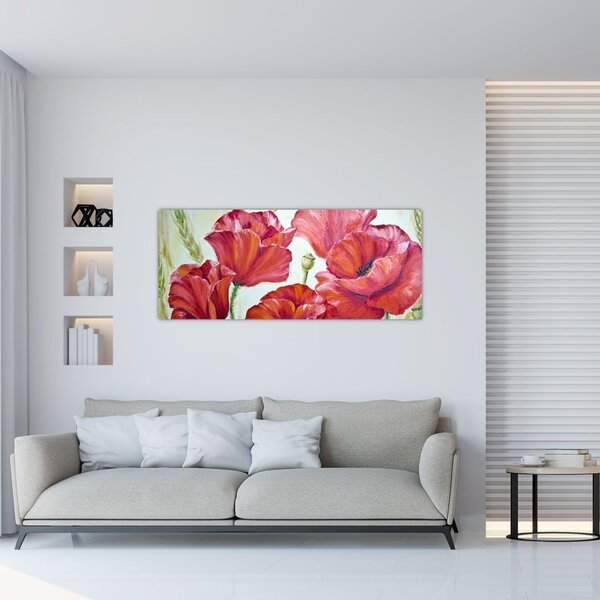 Slika - Cvetovi maka (120x50 cm)