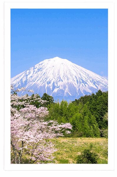 Plakat vulkan Fuji