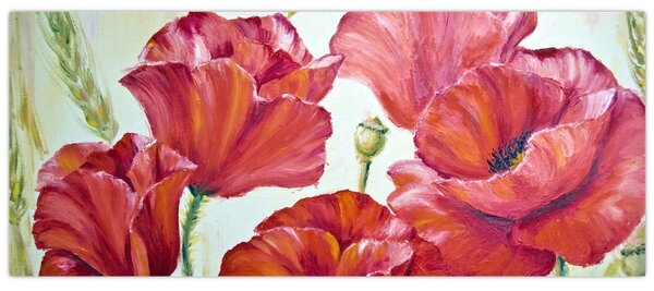 Slika - Cvetovi maka (120x50 cm)