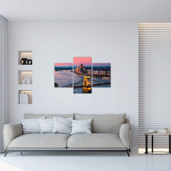Slika - Panorama mesta, Budimpešta, Madžarska (90x60 cm)