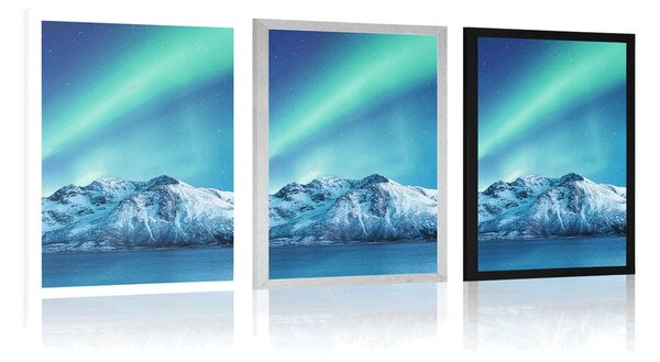 Plakat arktička polarna svjetlost