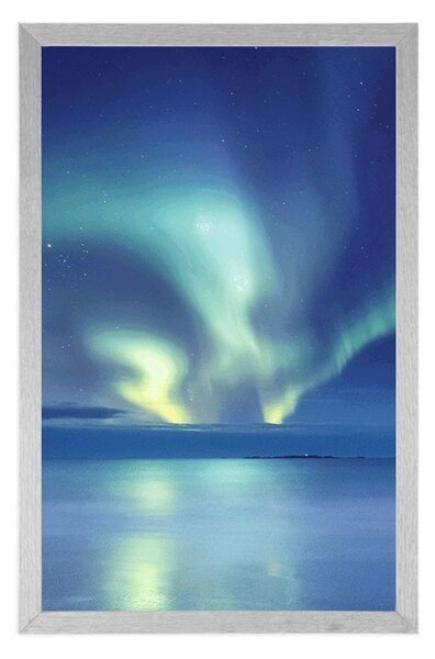Plakat polarna svjetlost iznad oceana