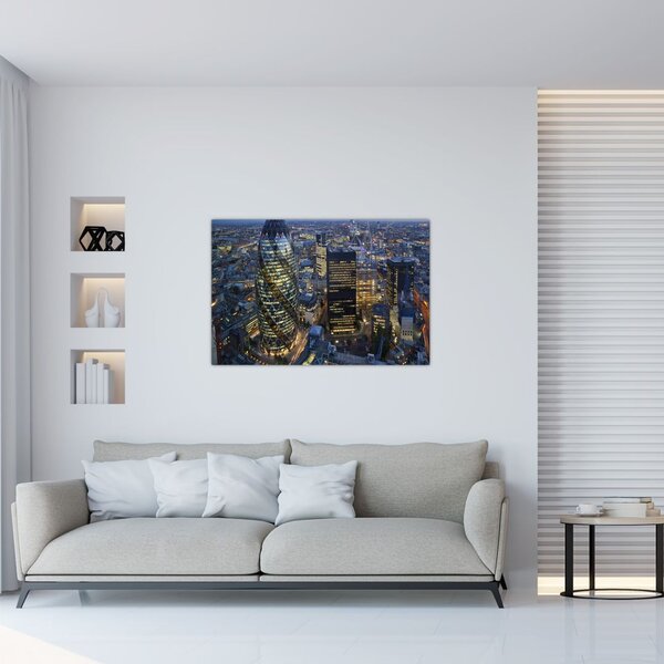 Slika - Večerna panorama Londona (90x60 cm)