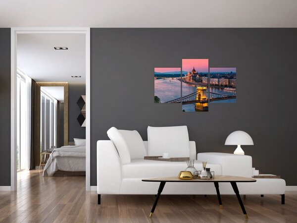 Slika - Panorama mesta, Budimpešta, Madžarska (90x60 cm)