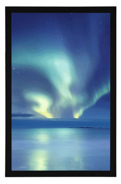 Plakat polarna svjetlost iznad oceana
