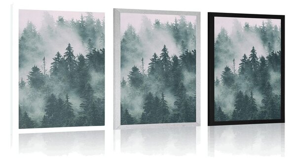 Plakat planine u magli