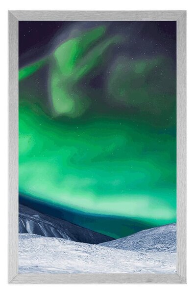 Plakat polarna svjetlost na nebu