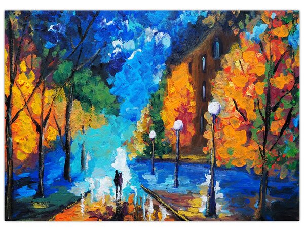 Slika - Zaljubljenca, Pointilizem (70x50 cm)