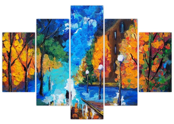 Slika - Zaljubljenca, Pointilizem (150x105 cm)