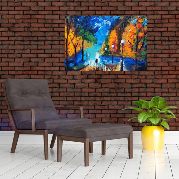 Slika - Zaljubljenca, Pointilizem (90x60 cm)