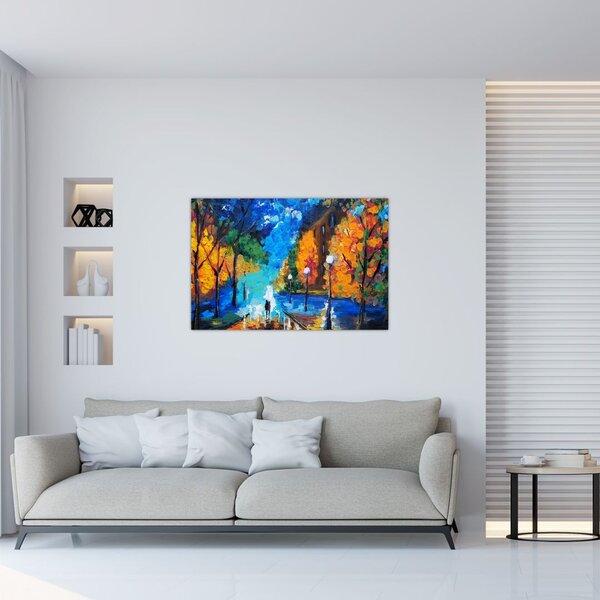 Slika - Zaljubljenca, Pointilizem (90x60 cm)