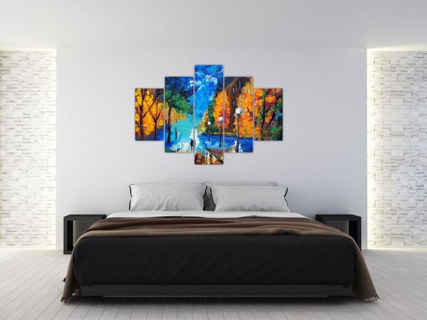 Slika - Zaljubljenca, Pointilizem (150x105 cm)
