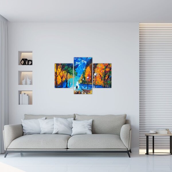 Slika - Zaljubljenca, Pointilizem (90x60 cm)