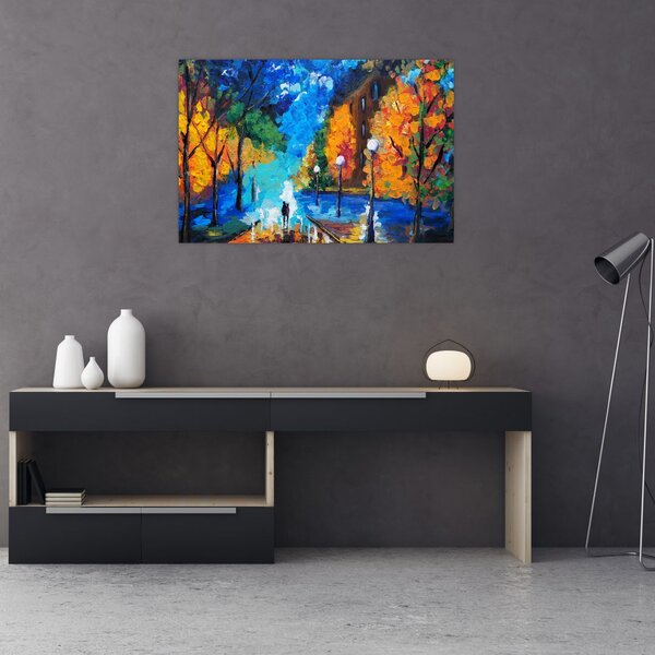 Slika - Zaljubljenca, Pointilizem (90x60 cm)