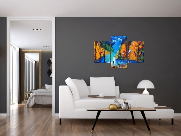 Slika - Zaljubljenca, Pointilizem (90x60 cm)