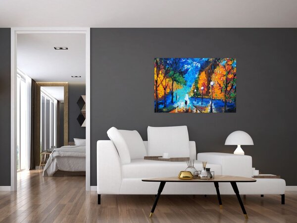 Slika - Zaljubljenca, Pointilizem (90x60 cm)