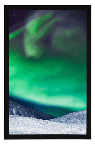 Plakat polarna svjetlost na nebu
