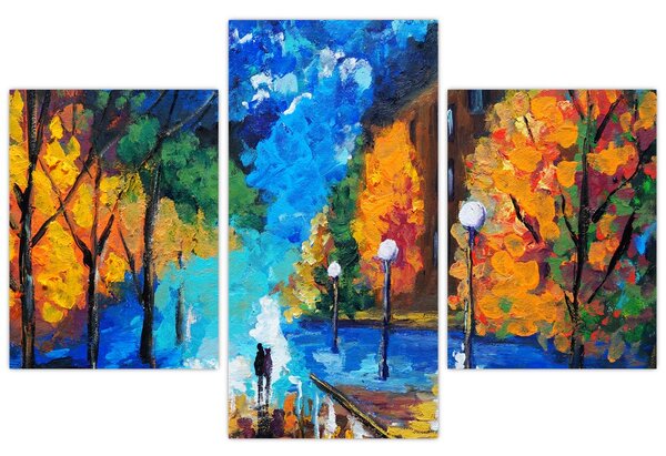 Slika - Zaljubljenca, Pointilizem (90x60 cm)
