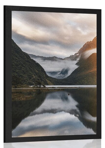 Plakat Milford Sound pri izlasku sunca