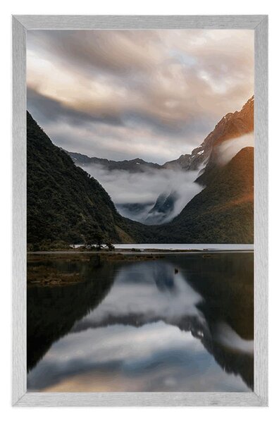 Plakat Milford Sound pri izlasku sunca